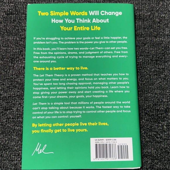 Green 'The Let Them Theory' Book by Mel Robbins - Picture 2 of 3